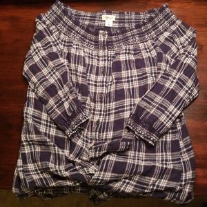 Off the shoulder button top